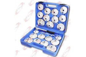  23pc Aluminum Alloy Cup Type Oil Filter Cap Wrench Socket Removal Set 1/2"Dr.